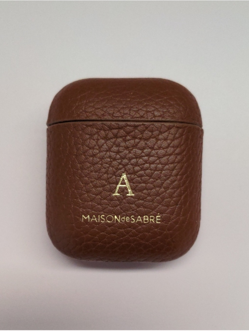 Maison de Sabre Leather AirPods Case - Walnut Brown